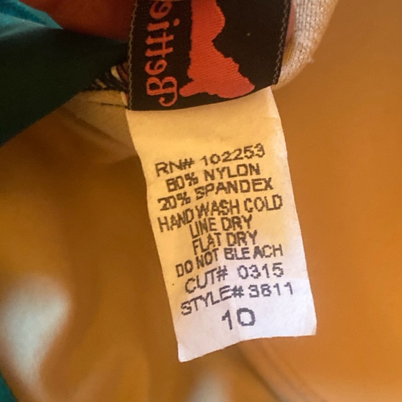 Betty Page Emerald Green Peplum Swimsuit, Size Large, MINT Never worn. - Picture 7 of 7